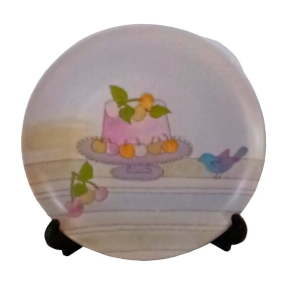 Vintage 1984 Dessert Plates by Annie Chazottes Set of 6 Collection Couer - Picture 9 of 11